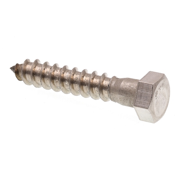 Hex Lag Screw 3/8in X 2in Grade 18-8 Stainless Steel 25PK